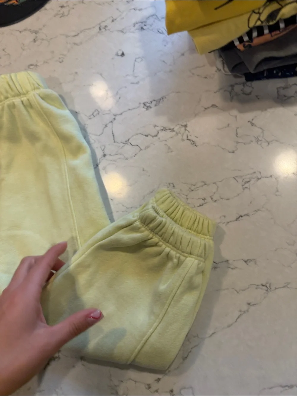 GAP Pale Yellow Fleece Jogger Pants